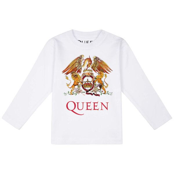 Queen (Crest) - Baby Longsleeve, weiß, mehrfarbig, 80/86