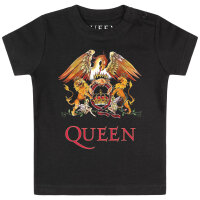 Queen (Crest) - Baby T-Shirt - schwarz - mehrfarbig - 68/74