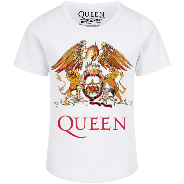 Queen (Crest) - Girly Shirt, weiß, mehrfarbig, 152