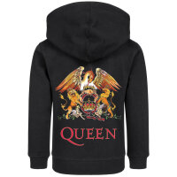 Queen (Crest) - Kids zip-hoody, black, multicolour, 128