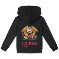 Queen (Crest) - Kinder Kapuzenjacke, schwarz, mehrfarbig, 128