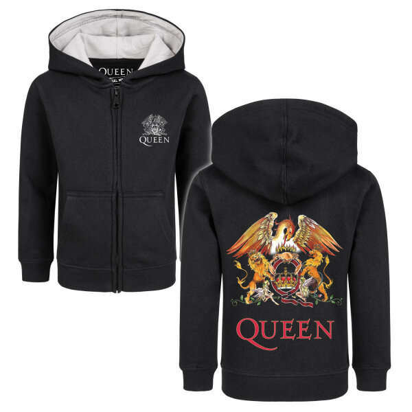 Queen (Crest) - Kids zip-hoody, black, multicolour, 164