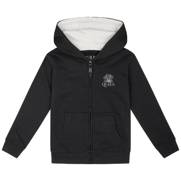 Queen (Crest) - Kids zip-hoody, black, multicolour, 92