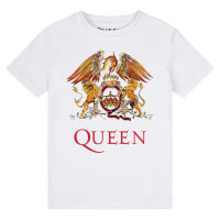 Queen (Crest) - Kinder T-Shirt, weiß, mehrfarbig, 152