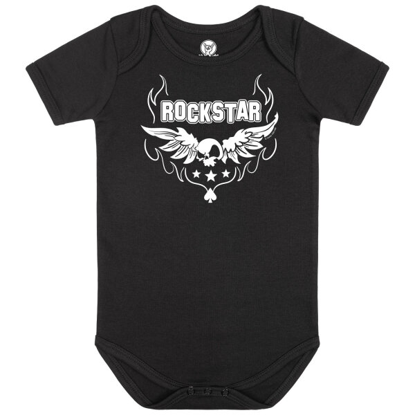 rock star - Baby bodysuit, black, white, 68/74