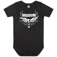 rock star - Baby bodysuit - black - white - 68/74