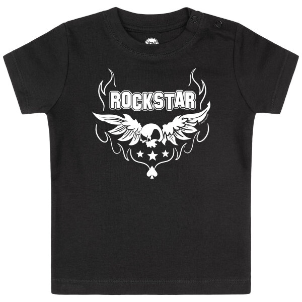 rock star - Baby t-shirt, black, white, 80/86
