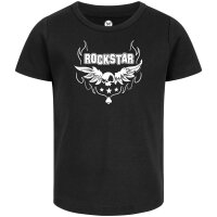 rock star - Girly Shirt - schwarz - weiß - 140