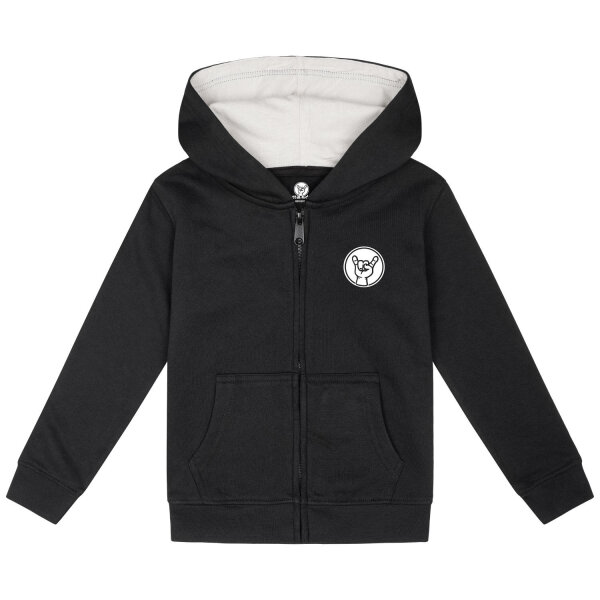 rock star - Kids zip-hoody, black, white, 104