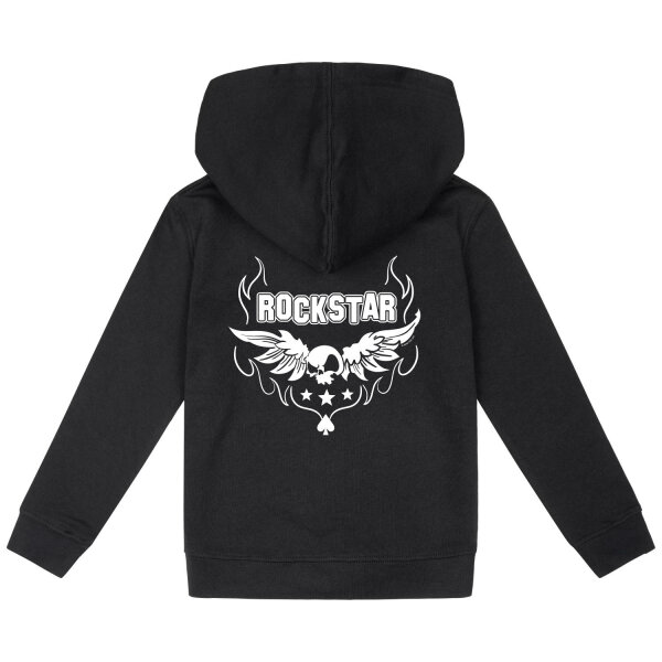 rock star - Kids zip-hoody, black, white, 104