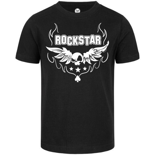 rock star - Kinder T-Shirt, schwarz, weiß, 164