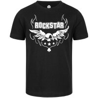 rock star - Kinder T-Shirt, schwarz, weiß, 164