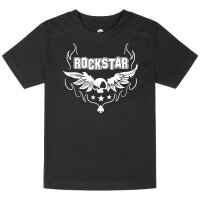 rock star - Kinder T-Shirt, schwarz, weiß, 164