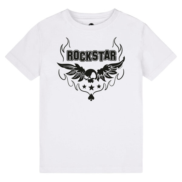 rock star - Kids t-shirt, white, black, 128