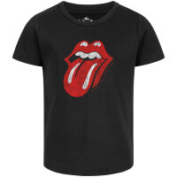 Rolling Stones (Tongue) - Girly Shirt, schwarz, mehrfarbig, 104