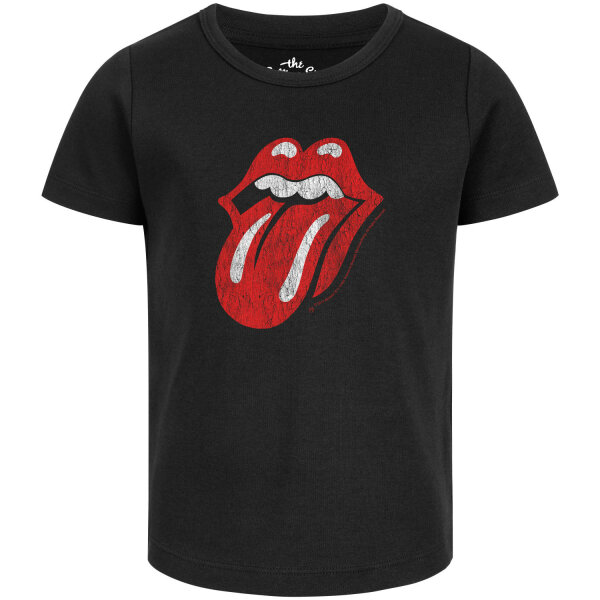 Rolling Stones (Tongue) - Girly shirt, black, multicolour, 140