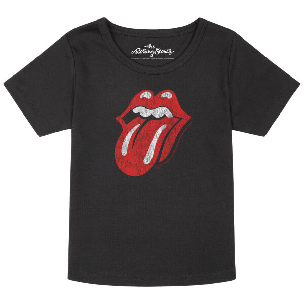 Rolling Stones (Tongue) - Girly shirt, black, multicolour, 140