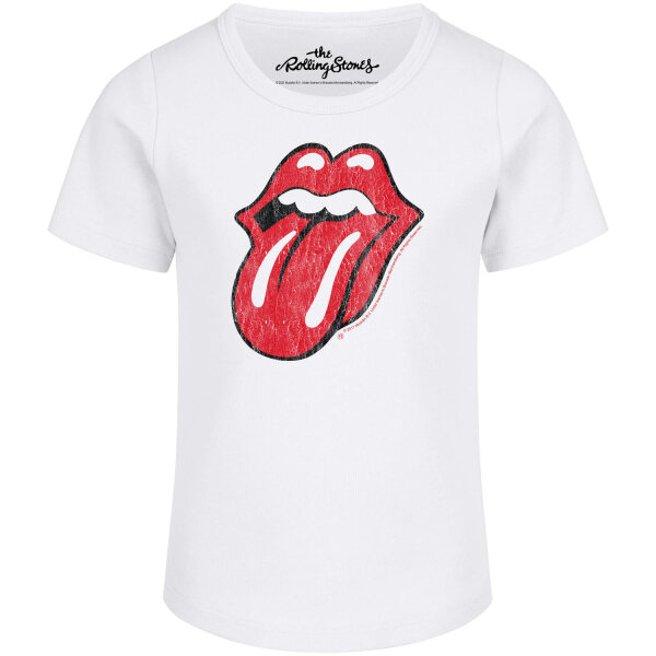 Rolling Stones (Tongue) - Girly Shirt, weiß, mehrfarbig, 164