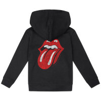 Rolling Stones (Tongue) - Kinder Kapuzenjacke, schwarz, mehrfarbig, 104