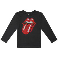 Rolling Stones (Tongue) - Kinder Longsleeve, schwarz, mehrfarbig, 128