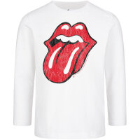 Rolling Stones (Tongue) - Kinder Longsleeve - weiß...