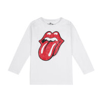 Rolling Stones (Tongue) - Kinder Longsleeve, weiß, mehrfarbig, 140