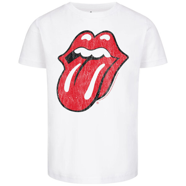 Rolling Stones (Tongue) - Kinder T-Shirt, weiß, mehrfarbig, 140