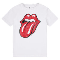 Rolling Stones (Tongue) - Kinder T-Shirt, weiß, mehrfarbig, 140