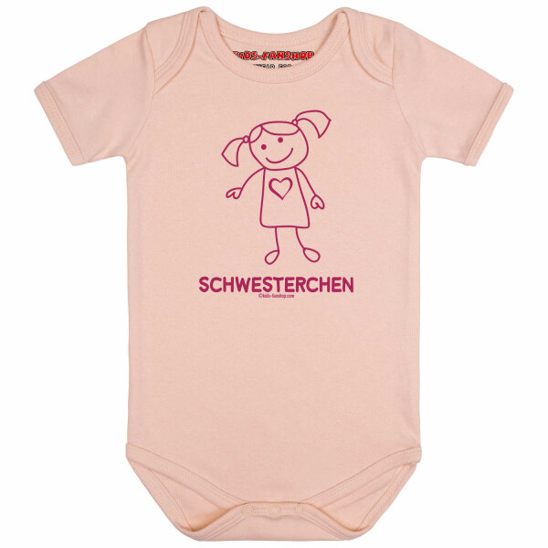 Schwesterchen - Baby Body, hellrosa, pink, 68/74