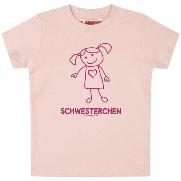 Schwesterchen - Baby T-Shirt, hellrosa, pink, 56/62