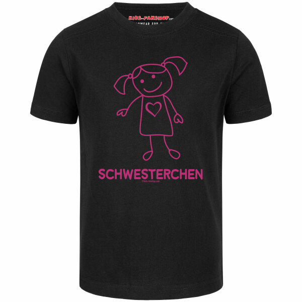 Schwesterchen - Kids t-shirt - black - pink - 104
