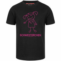 Schwesterchen - Kinder T-Shirt - schwarz - pink - 104