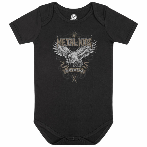 Young, Wild & Free - Baby bodysuit, black, multicolour, 68/74