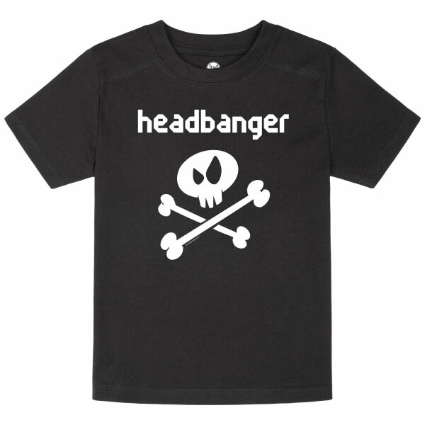 headbanger - Kids t-shirt, black, white, 116