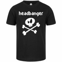 headbanger - Kids t-shirt, black, white, 116