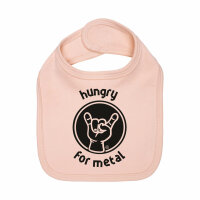hungry for metal - Baby Lätzchen, hellrosa, schwarz, one size