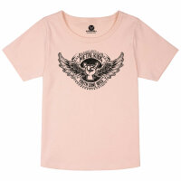 Youth gone wild - Girly shirt, pale pink, black, 116