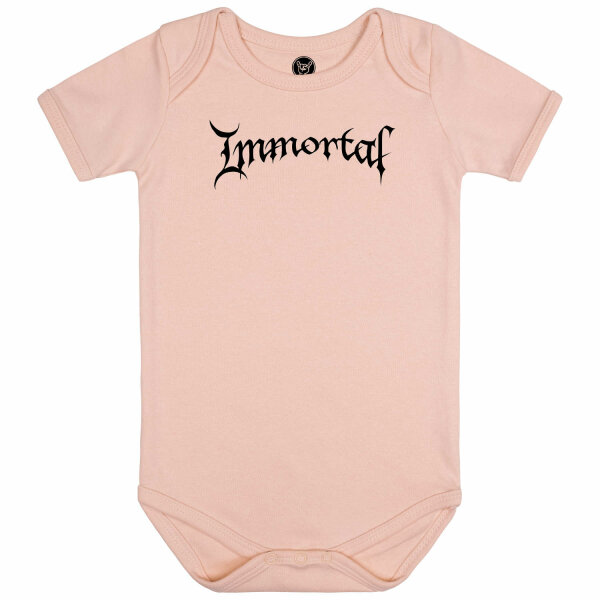 Immortal (Logo) - Baby bodysuit, pale pink, black, 56/62
