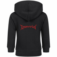 Immortal (Logo) - Baby Kapuzenjacke, schwarz, rot, 56/62