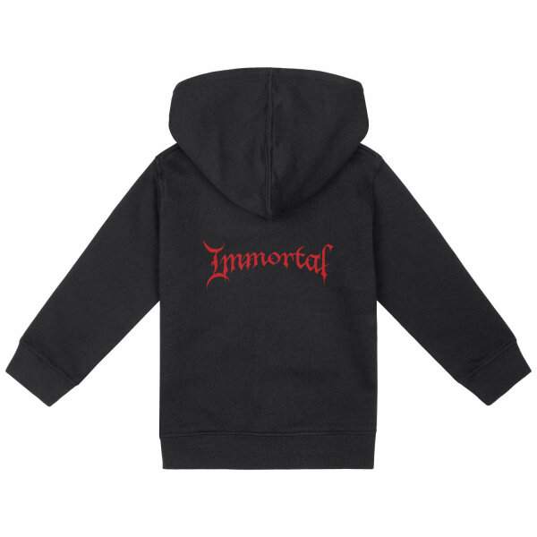 Immortal (Logo) - Baby Kapuzenjacke, schwarz, rot, 68/74