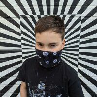 metal kid - Scarf - black - white - one size