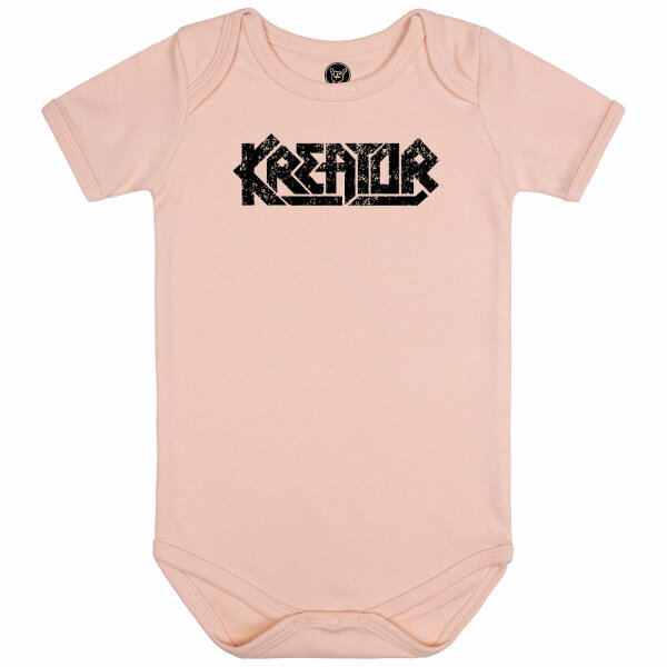 Kreator (Logo) - Baby bodysuit, pale pink, black, 56/62