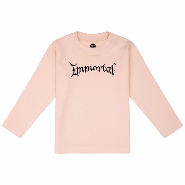 Immortal (Logo) - Baby longsleeve, pale pink, black, 56/62