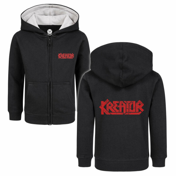 Kreator (Logo) - Kids zip-hoody, black, red, 92