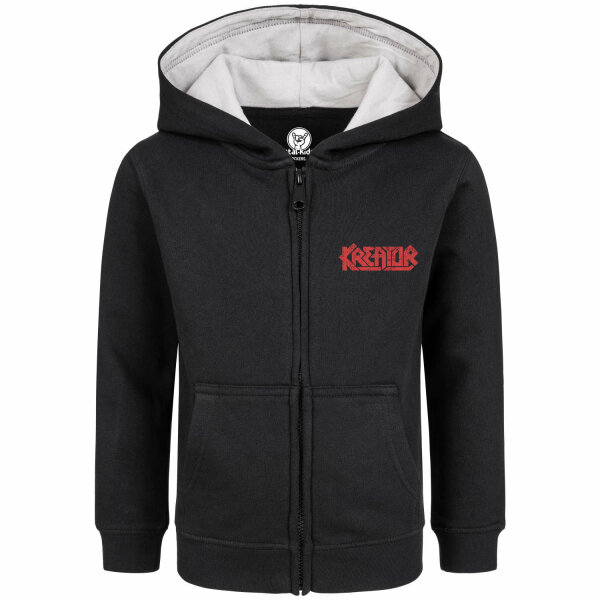 Kreator (Logo) - Kids zip-hoody, black, red, 92