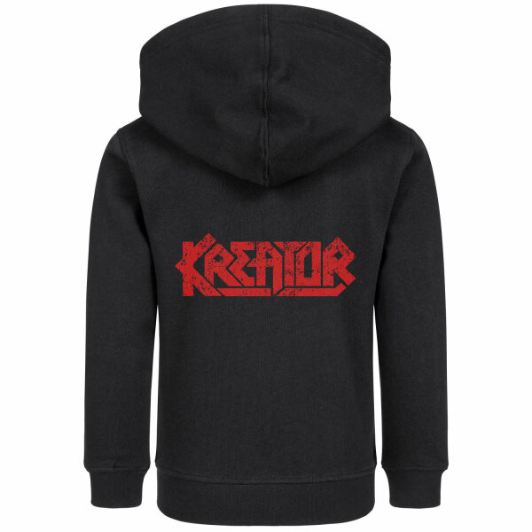 Kreator (Logo) - Kids zip-hoody, black, red, 92