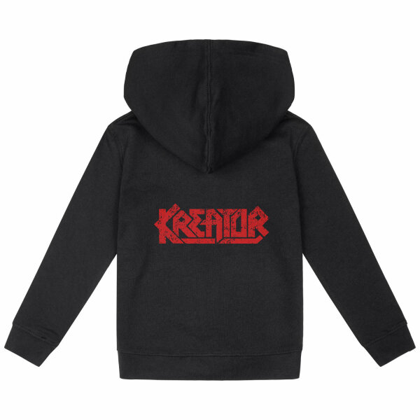 Kreator (Logo) - Kids zip-hoody, black, red, 92