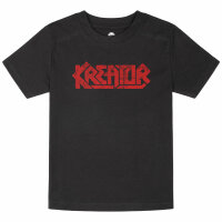 Kreator (Logo) - Kinder T-Shirt, schwarz, rot, 152