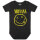 Nirvana (Smiley) - Baby Body, schwarz, gelb, 56/62