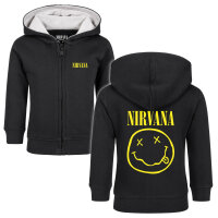 Nirvana (Smiley) - Baby zip-hoody - black - yellow - 56/62